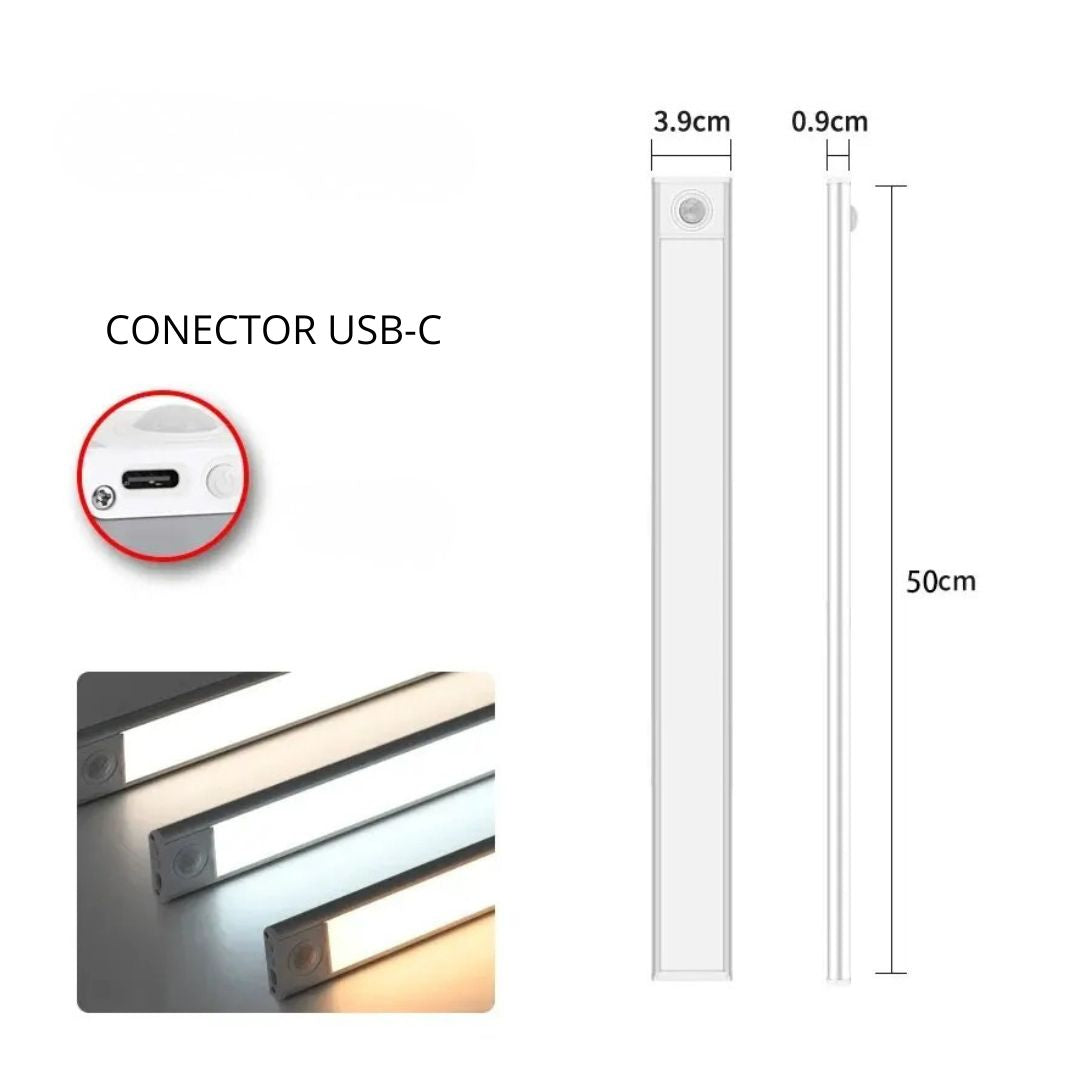 Barra LED Inteligente UltraFina con Sensor de Movimiento