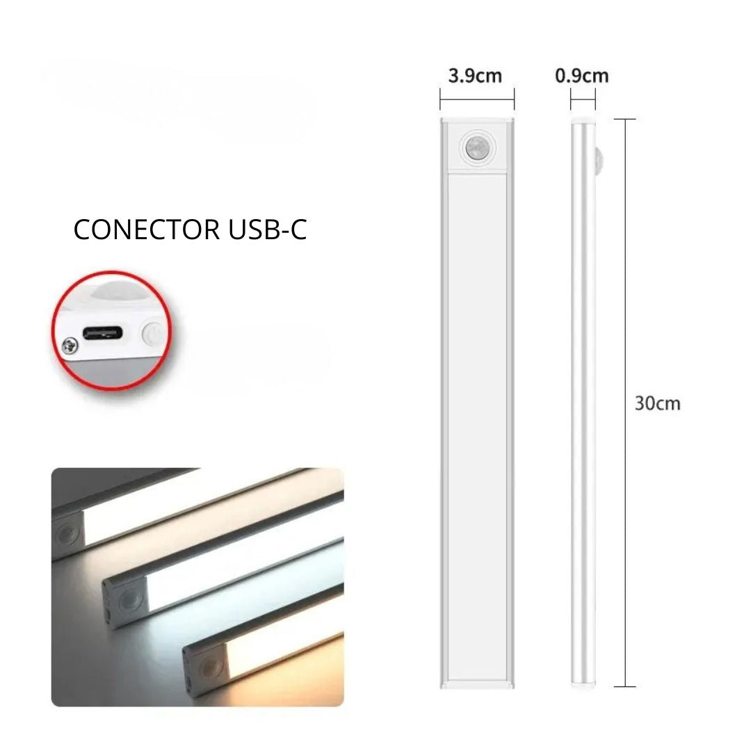 Barra LED Inteligente UltraFina con Sensor de Movimiento