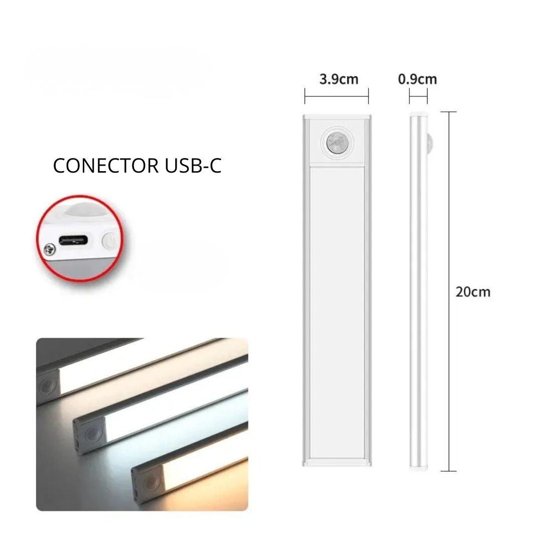 Barra LED Inteligente UltraFina con Sensor de Movimiento