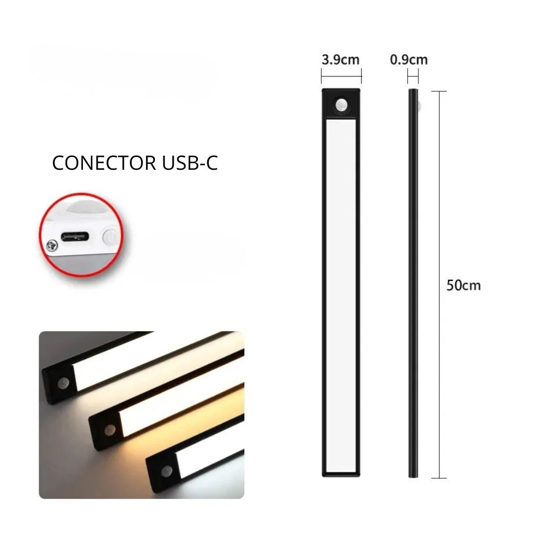 Barra LED Inteligente UltraFina con Sensor de Movimiento